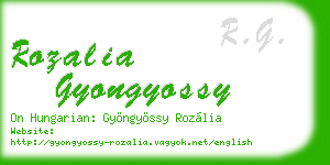 rozalia gyongyossy business card