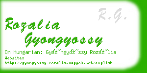 rozalia gyongyossy business card